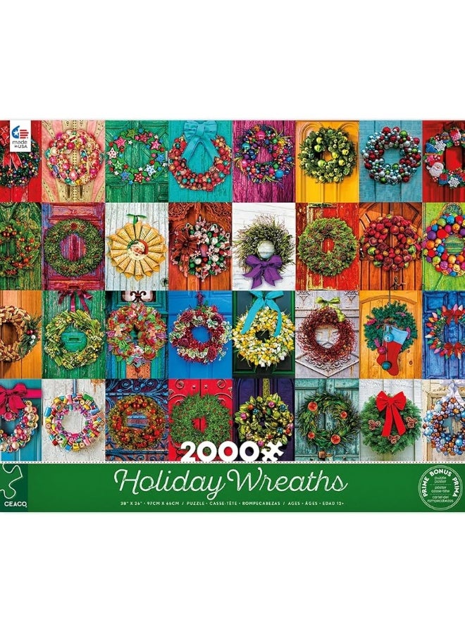 Ceaco - Holiday Wreaths - 2000 Piece Jigsaw Puzzle