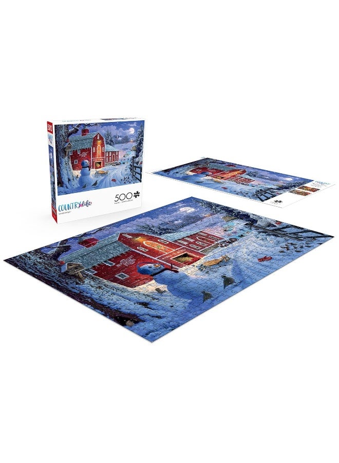 Buffalo Games - David Stevenson - Winter Frolic - 500 Piece Jigsaw Puzzle for Adults Challenging Puzzle Perfect for Game Nights