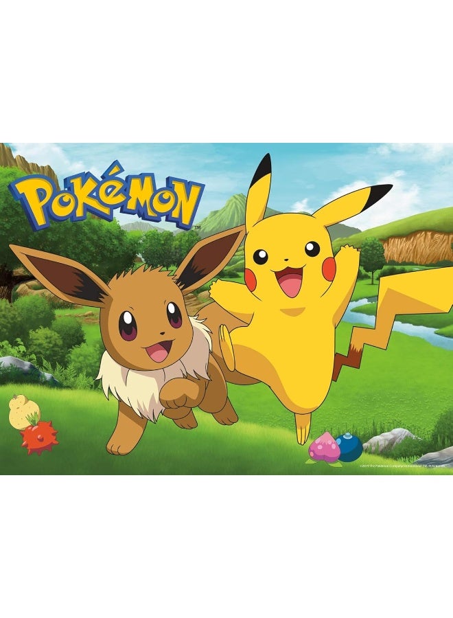 Buffalo Games - PokÃ©mon - Pikachu & Eevee - 100 Piece Jigsaw Puzzle for Families Challenging Puzzle Perfect for Game Nights