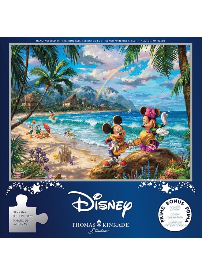 Ceaco - Thomas Kinkade - Disney Dreams Collection - Mickey and Minnie in Hawaii - Oversized 300 Piece Jigsaw Puzzle