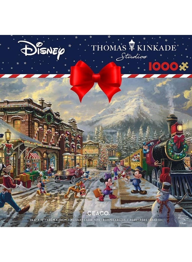 Ceaco - Thomas Kinkade - Disney - Holiday - Candy Cane Express - 1000 Piece Jigsaw Puzzle