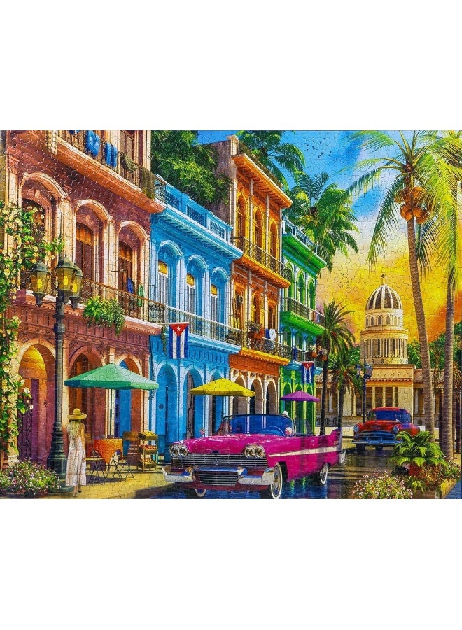 Springbok Havana Sunset 1000 Piece Jigsaw Puzzle for Adults  Colorful Travel Puzzle by Artist Dominic Davison  Finished Size 30 x 24