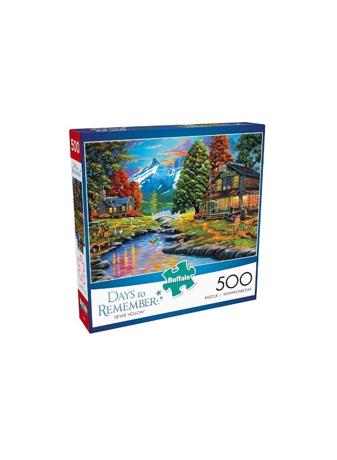 Buffalo Games - Days to Remember - Dewie Hollow - 500 Piece Jigsaw Puzzle , Orange, Yellow, Green , 21.25