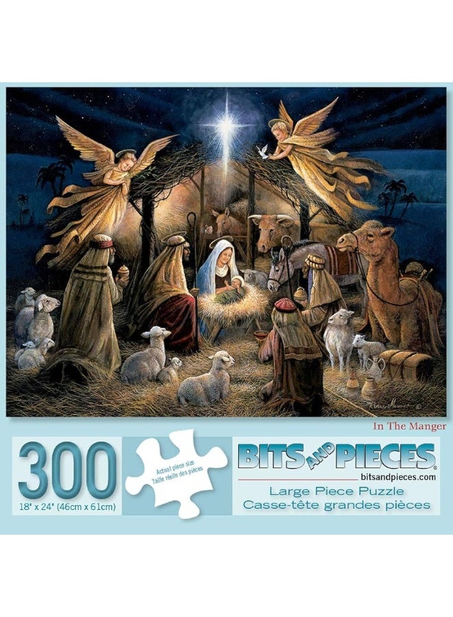 Bits and Pieces - Value Set of Three - 300 Piece Jigsaw Puzzles for Adults - Large Piece 300 pc Christian Jigsaws by Artist Ruane Manning - 18â€ x 24â€