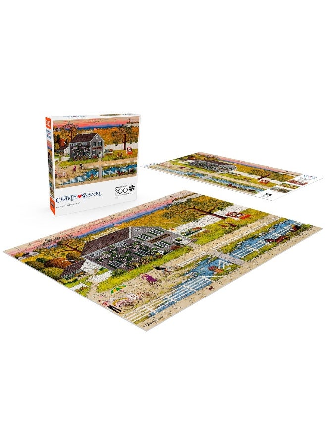 Buffalo Games - Charles Wysocki - Nantucket Flower Shop - 300 Piece Jigsaw Puzzle for Families Challenging Puzzle Perfect for Game Nights