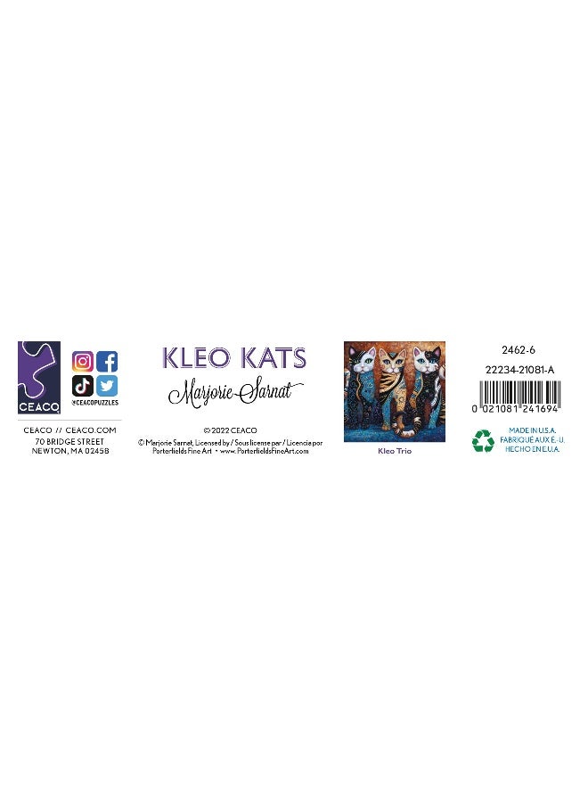 Ceaco - Kleo Kats - Kleo Trio - 500 Piece Jigsaw Puzzle