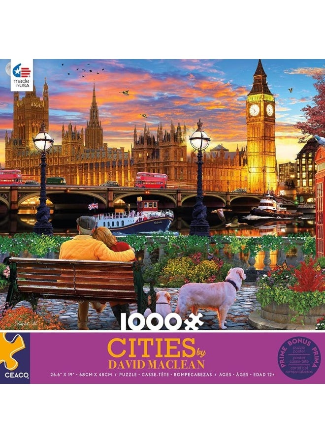 Ceaco - David Maclean - Cities - On The Thames in London - 1000 Piece Jigsaw Puzzle