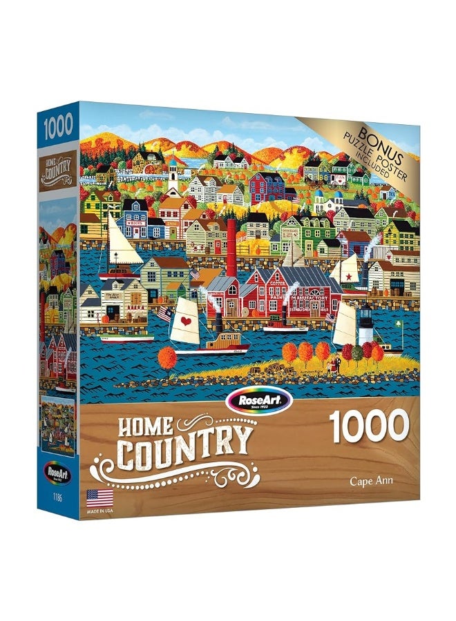 CRA-Z-Art - RoseArt - Home Country- Cape Ann - 1000 Piece Jigsaw Puzzle