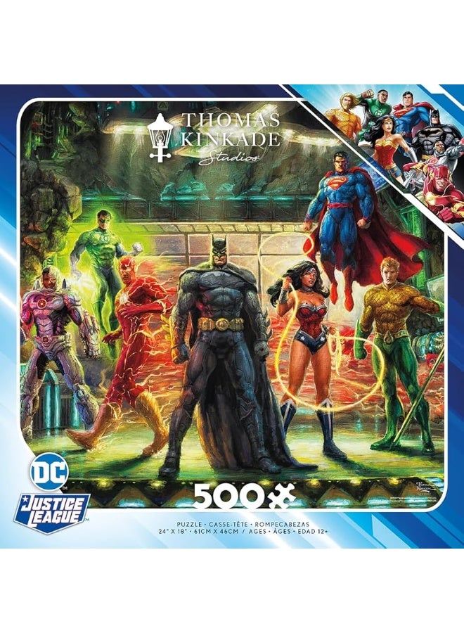 Ceaco - Thomas Kinkade - DC Comics - The Justice League - 500 Piece Jigsaw Puzzle