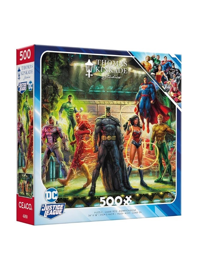 Ceaco - Thomas Kinkade - DC Comics - The Justice League - 500 Piece Jigsaw Puzzle