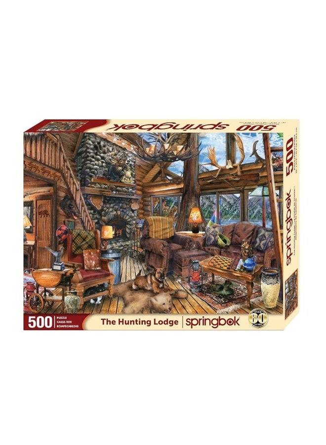 Springbok The Hunting Lodge - 500 Piece Jigsaw Puzzle for Adults - Made in USA