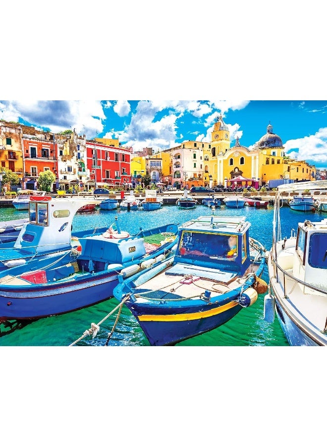 RoseArt - Kodak Premium - Colorful Procida Island and Boats, Italy - 550 Piece Jigsaw Puzzle for Adults