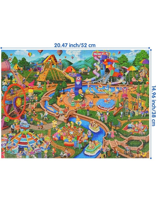 Becko US Jigsaw Puzzles 500 Pieces Puzzles for Adults 500 Piece Puzzles for Kids and Adults (Theme Park)