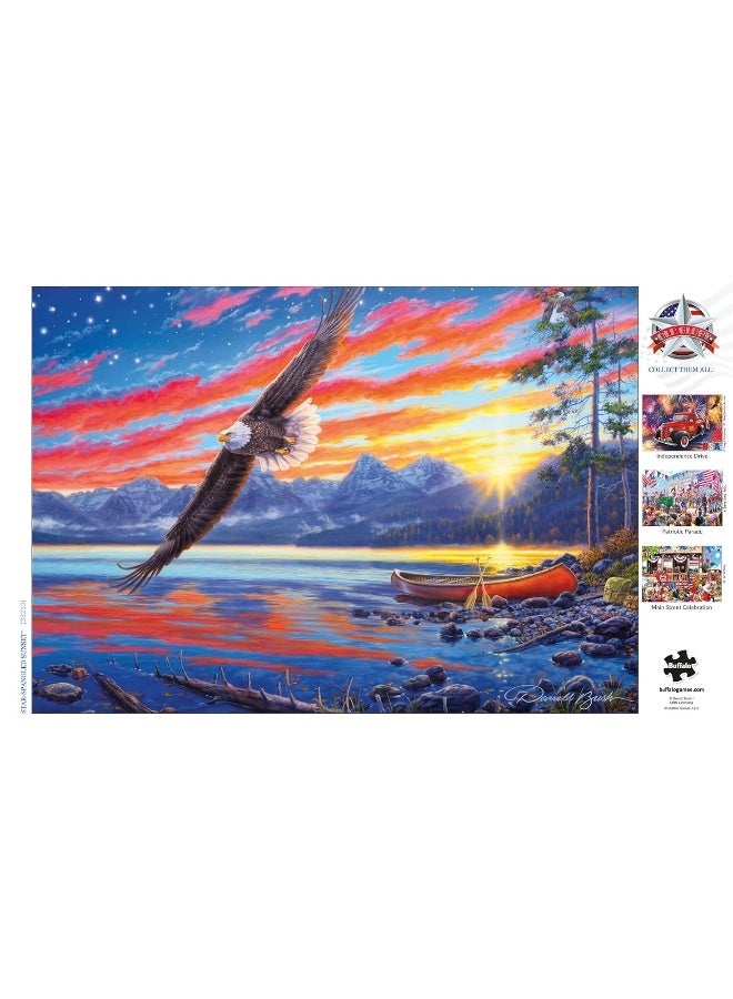 Buffalo Games  Darrel Bush  Spangled Sunset  500 Piece Jigsaw Puzzle for Adults Challenging Puzzle Perfect for Game Nights  Finished Puzzle Size is 2125 x 1500