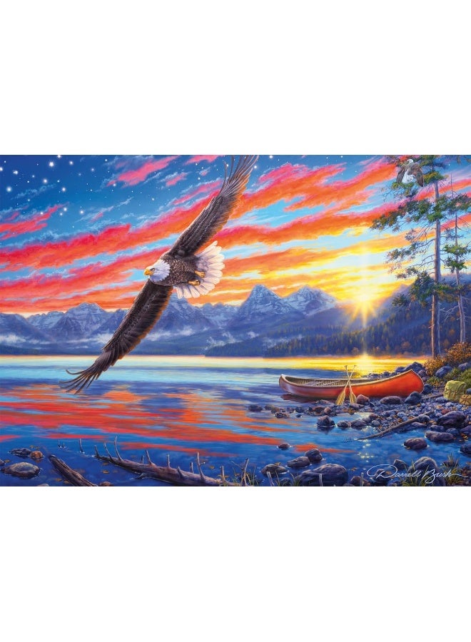 Buffalo Games  Darrel Bush  Spangled Sunset  500 Piece Jigsaw Puzzle for Adults Challenging Puzzle Perfect for Game Nights  Finished Puzzle Size is 2125 x 1500