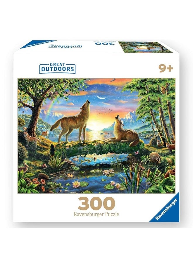 Ravensburger Great Outdoors Puzzle Series Wolf Harmony 300 Piece Jigsaw Puzzle for Adults  82053  Every Piece is Unique Softclick Technology Means Pieces Fit Together Perfectly