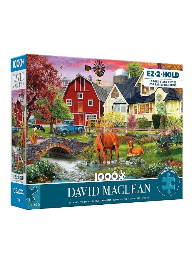 Ceaco - David Maclean - Memories On The Farm - 1000 Oversized Piece Jigsaw Puzzle