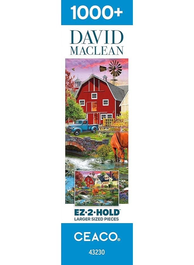 Ceaco - David Maclean - Memories On The Farm - 1000 Oversized Piece Jigsaw Puzzle