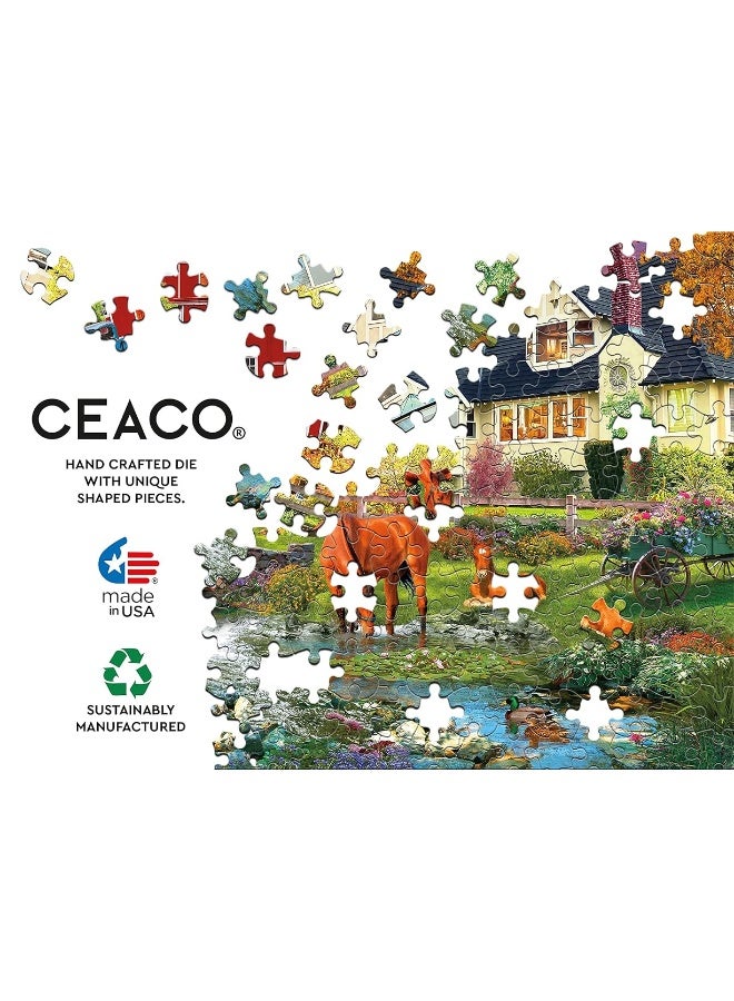 Ceaco - David Maclean - Memories On The Farm - 1000 Oversized Piece Jigsaw Puzzle