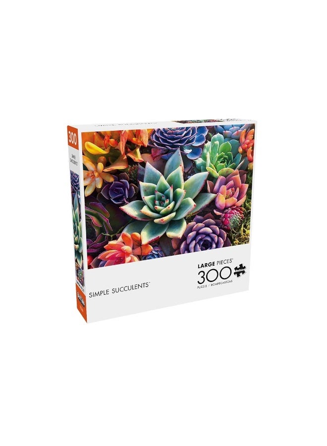 Buffalo Games - James Mertke - Simple Succulents - 300 Piece Jigsaw Puzzle for Families Challenging Puzzle Perfect for Game Nights