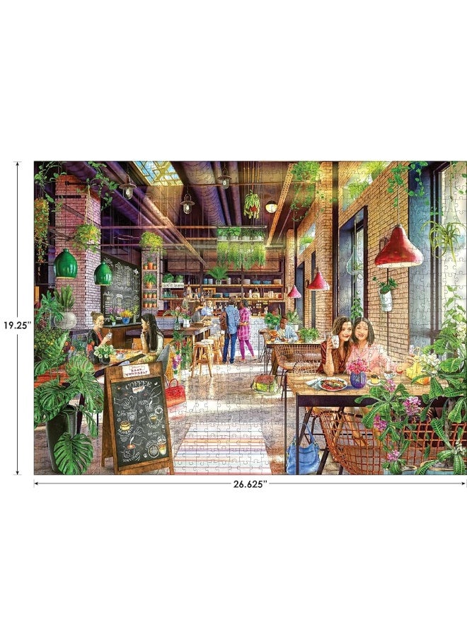 RoseArt  My Happy Place  Neighborhood Cafe  750 Piece Jigsaw Puzzle for Adults