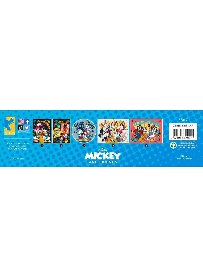 Ceaco - 5 in 1 Multipack - Disney - Mickey and Friends - (2) 300 Piece, (2) 500 Piece, (1) 750 Piece Jigsaw Puzzles