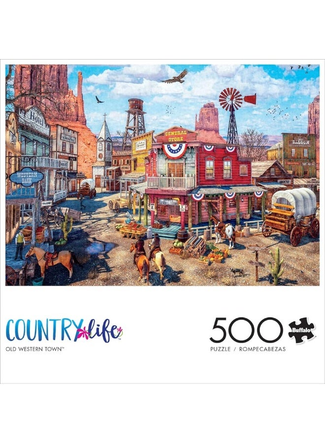 Buffalo Games - Country Life - Old Western Town - 500 Piece Jigsaw Puzzle