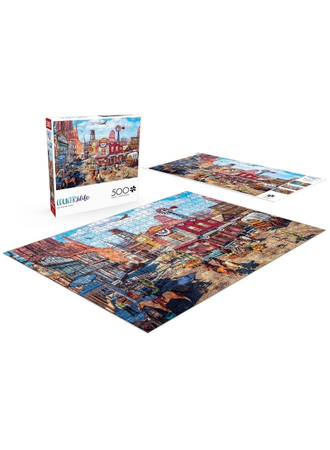 Buffalo Games - Country Life - Old Western Town - 500 Piece Jigsaw Puzzle