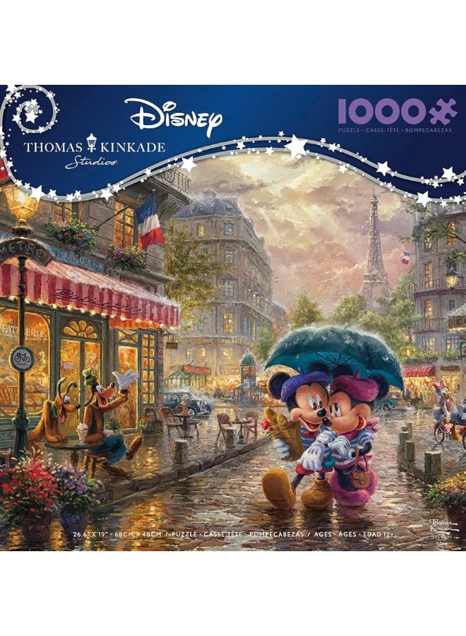 Ceaco - Thomas Kinkade - Disney - Mickey & Minnie in Paris - 1000 Piece Jigsaw Puzzle