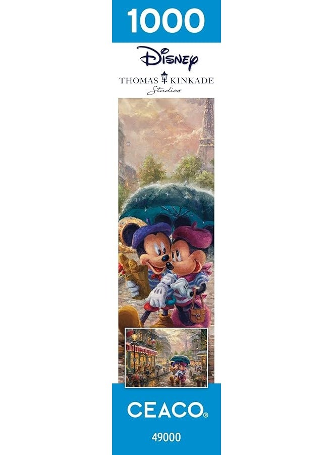 Ceaco - Thomas Kinkade - Disney - Mickey & Minnie in Paris - 1000 Piece Jigsaw Puzzle