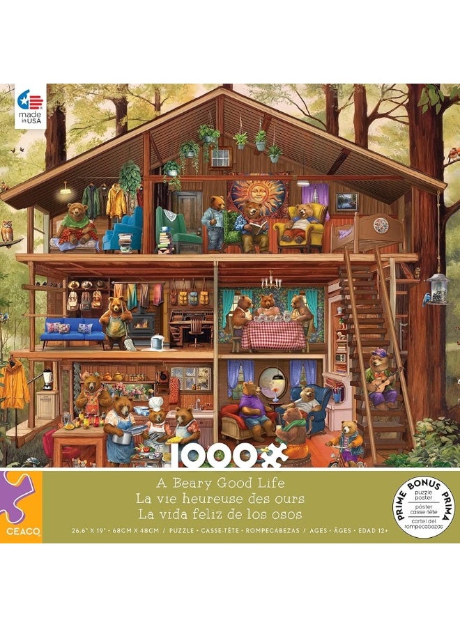 Ceaco - Chris Bigelow - A Beary Good Life - 1000 Piece Jigsaw Puzzle