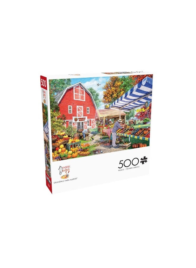 Buffalo Games - Dominic Davison - Grandpa's Farm Market - 500 Piece Jigsaw Puzzle for Adults Challenging Puzzle Perfect for Game Nights