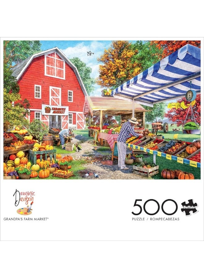 Buffalo Games - Dominic Davison - Grandpa's Farm Market - 500 Piece Jigsaw Puzzle for Adults Challenging Puzzle Perfect for Game Nights