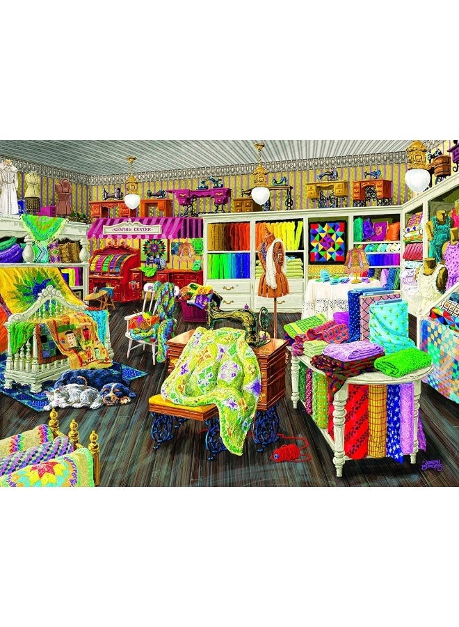 SUNSOUT INC - Sewing Store Companions - 500 pc Jigsaw Puzzle by Artist: Joseph Burgess - Finished Size 18