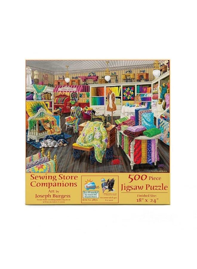 SUNSOUT INC - Sewing Store Companions - 500 pc Jigsaw Puzzle by Artist: Joseph Burgess - Finished Size 18