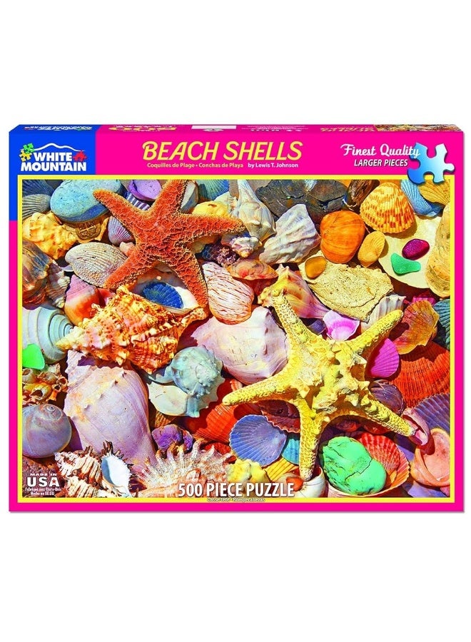 White Mountain Puzzles Beach Shells  500 Piece Jigsaw Puzzle