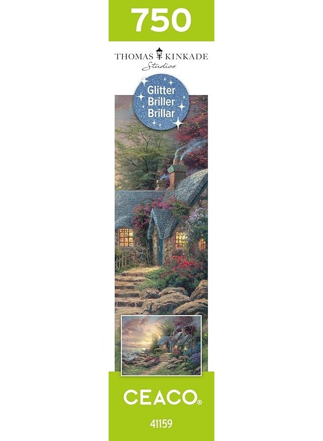 Ceaco - Thomas Kinkade - Seaside Hideaway - Glitter - 750 Piece Jigsaw Puzzle