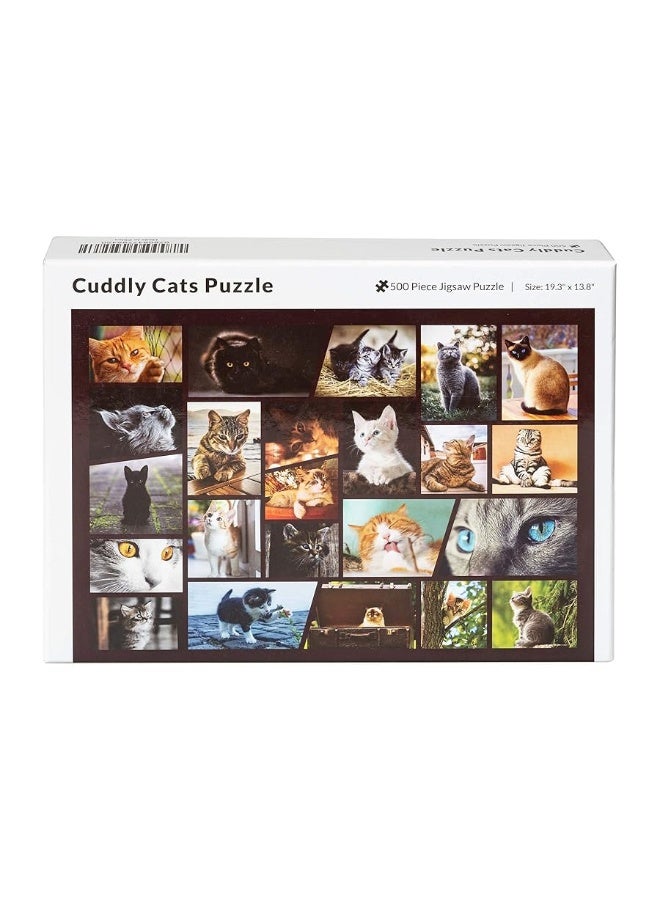 Better Me Cuddly Cats 500 Piece Jigsaw Puzzle - Cat Puzzle for Cat Lovers, 500 Piece Puzzles for Adults & All Ages Fun Family Puzzle Activity