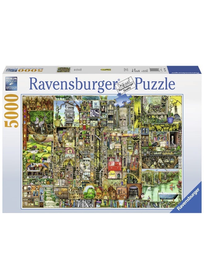 Ravensburger Colin Thompson: Bizarre Town 5000 Piece Jigsaw Puzzle for Adults - 17430 - Handcrafted Tooling, Durable Blueboard, Every Piece Fits Together Perfectly