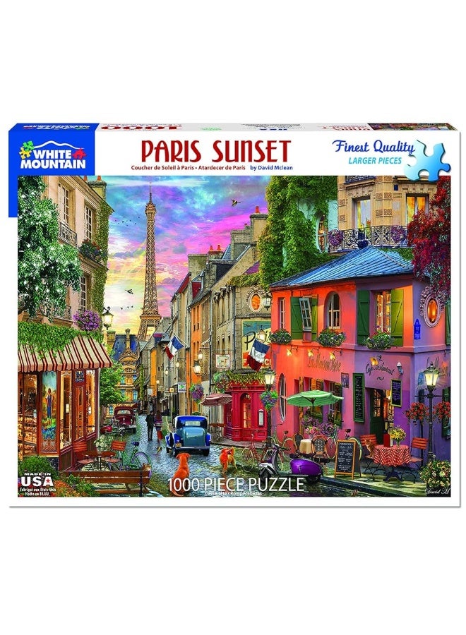 White Mountain Puzzles Paris Sunset, 1000 Piece Jigsaw Puzzle