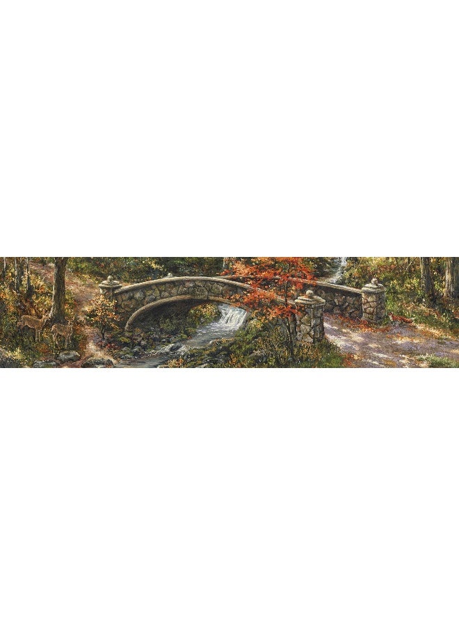 Ceaco - Thomas Kinkade - Fall at Fox Creek Bridge - 300 Oversized Piece Jigsaw Puzzle