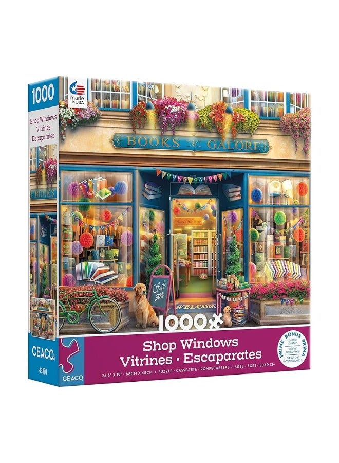 Ceaco - Shop Windows - Books Galore - 1000 Piece Jigsaw Puzzle