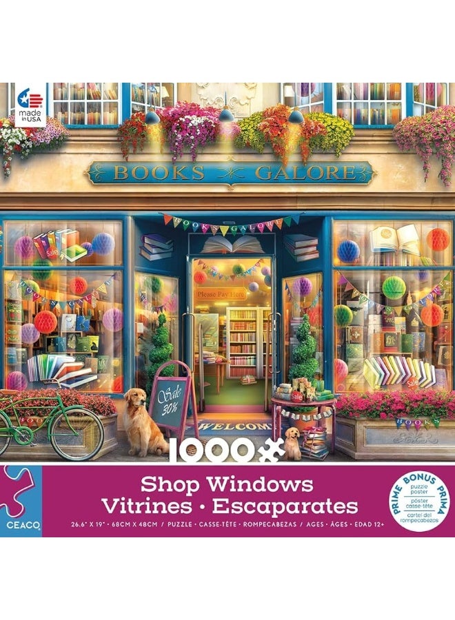 Ceaco - Shop Windows - Books Galore - 1000 Piece Jigsaw Puzzle