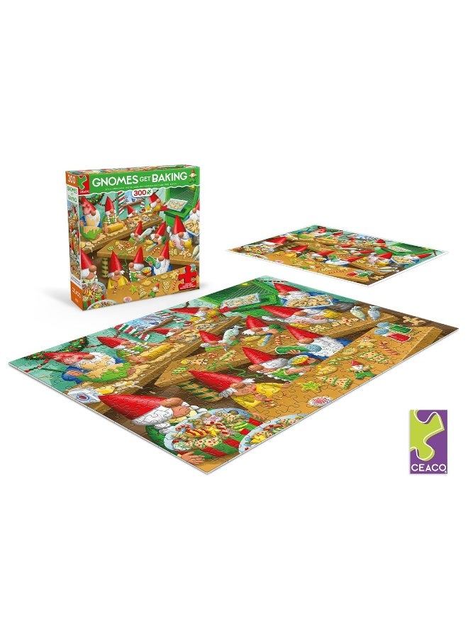 Ceaco  Holiday  Gnomes Get Baking  300 Piece Jigsaw Puzzle