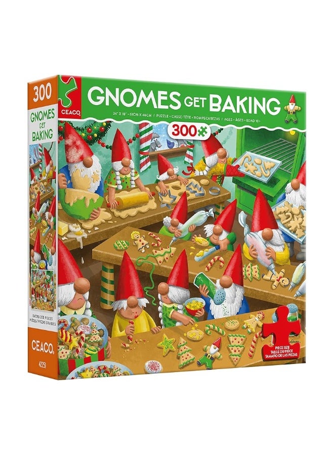 Ceaco  Holiday  Gnomes Get Baking  300 Piece Jigsaw Puzzle