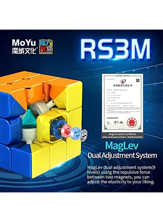 Cuberspeed Moyu rs3m Maglev 2021 Flagship 3x3 stickerless Maglev Magnetic speed cube moyu rs3 m 2021 Flagship Magnetic Speed Cube