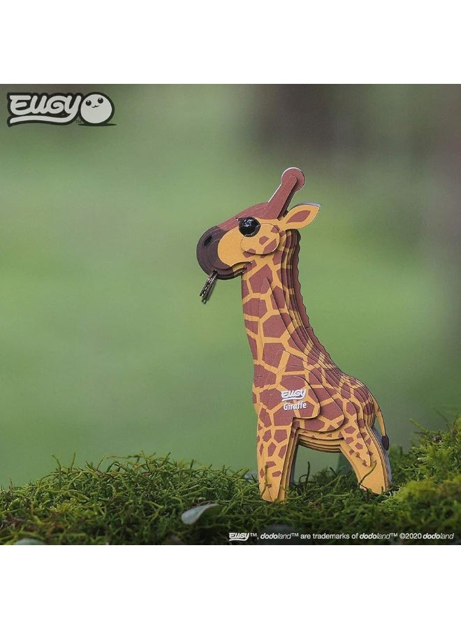 Eugy Giraffe 3D Puzzle, 20 Piece Eco-Friendly Educational Toy Puzzles for Boys, Girls & Kids Ages 6+