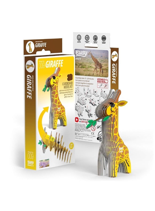 Eugy Giraffe 3D Puzzle, 20 Piece Eco-Friendly Educational Toy Puzzles for Boys, Girls & Kids Ages 6+