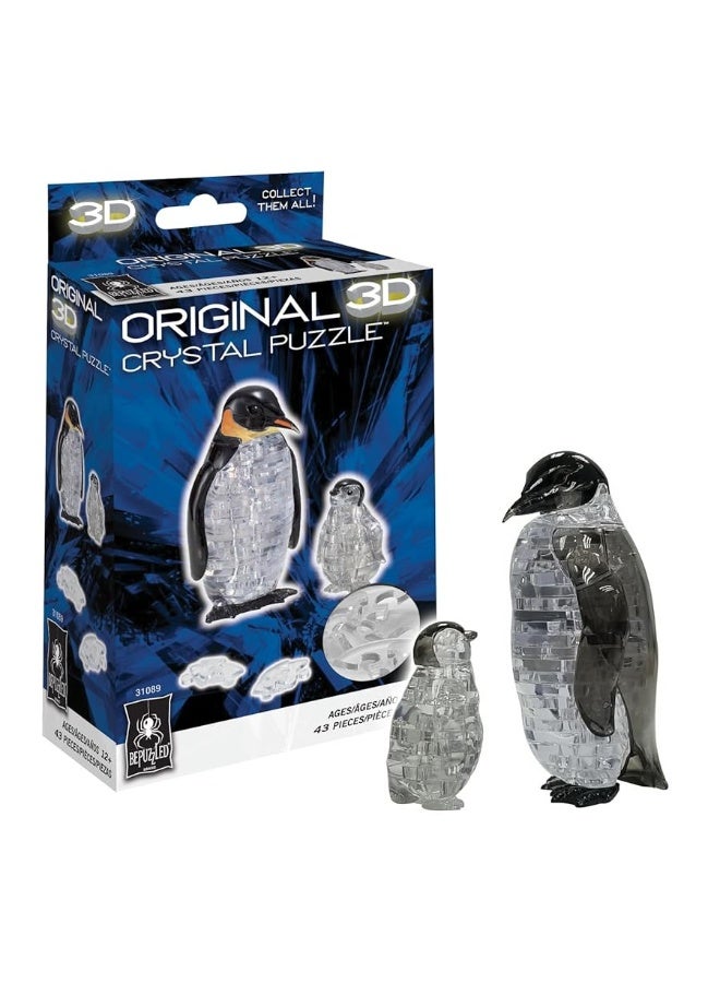 BePuzzled | Penguin and Baby Original 3D Crystal Puzzle, Ages 12 and Up