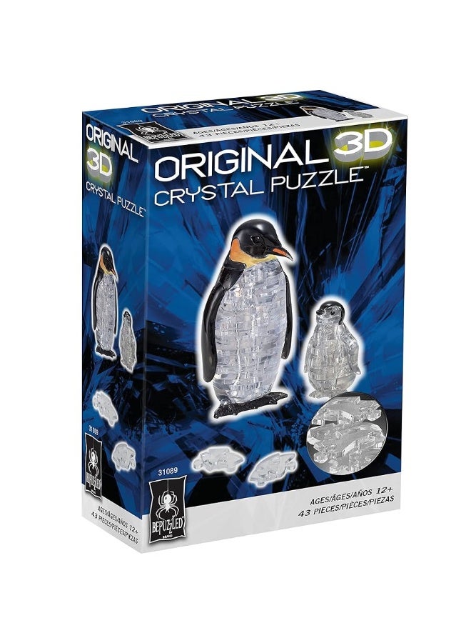 BePuzzled | Penguin and Baby Original 3D Crystal Puzzle, Ages 12 and Up